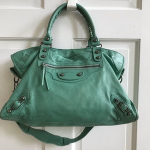 Mint Green Balenciaga City Bag No 115748
